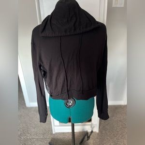 Black hoodie with mesh sides